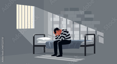 Despair and Isolation: A Prisoner's Anguish in the Confines of a Solitary Cell
