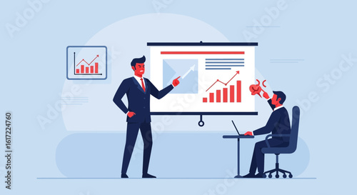 Frustrated employee reacting to a presentation on growth and profit targets