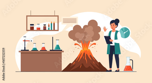 Experiment Gone Wrong In Laboratory With Unexpected Volcano Eruption Result