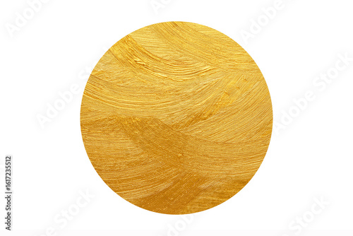 Watercolor gold circle hand paint background