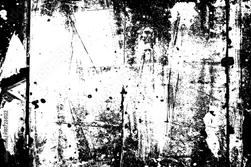 Grunge Black and White Distress. Halftone line Grunge Texture.