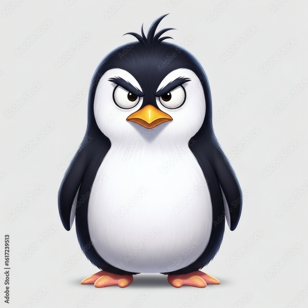 Fototapeta premium cute penguin with serious expression