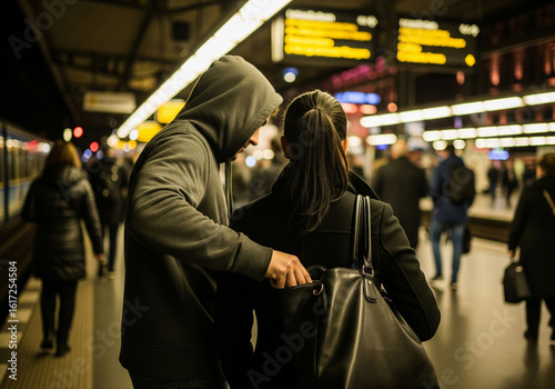 Pickpocket Attempt in Busy Train Station