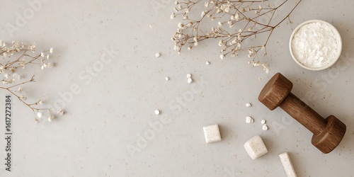 Wallpaper Mural Dumbbell fitness and healthy living concept Torontodigital.ca