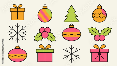 Festive holiday celebration design featuring merry christmas greetings and decorative elements for seasonal posters and cards