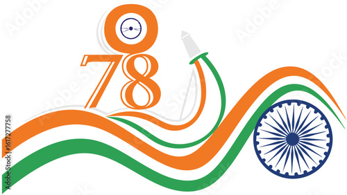 Anniversary graphic with national flag colors