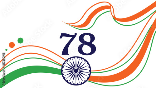 Indian flag design celebration 78