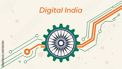 Digital india initiative graphic design