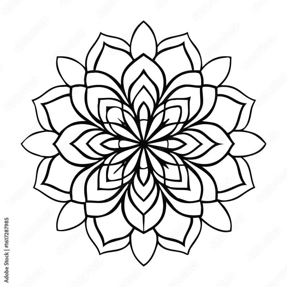 Fototapeta premium Simple mandala design,Mandala Art Design Circle Simple Mandala,Mandala art design in circle 