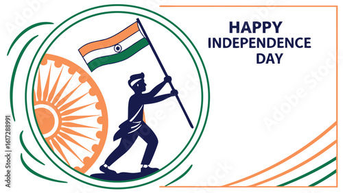 Indian independence day graphic