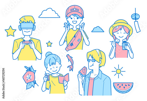 楽しく夏を過ごす5人の休日