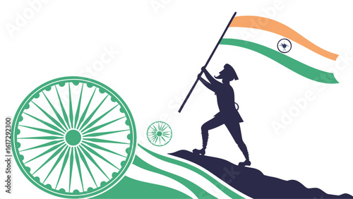 National pride silhouette flag