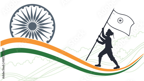 National pride illustration silhouette flag