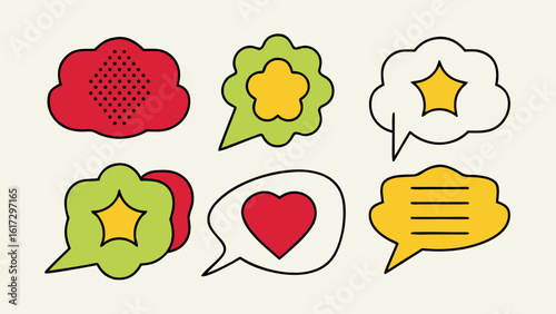 Clean white speech bubbles artfully cut from textured crumpled paper offering a modern and tactile visual communication element for design projects