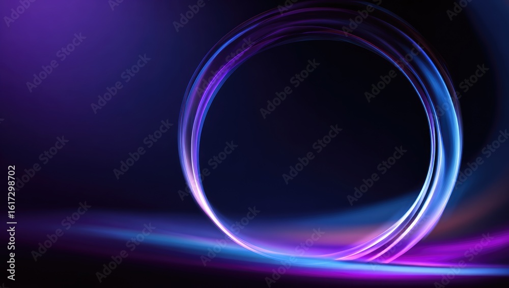 Obraz premium Abstract glowing circle on dark background