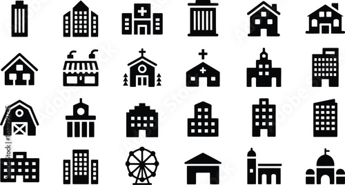 Collection of a Variety of Minimalist Buildings, Including Homes, Churches