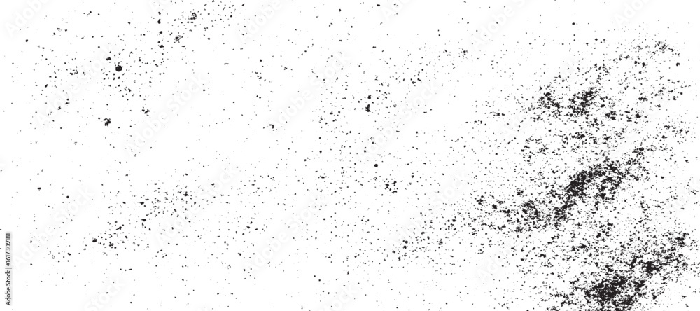 Obraz premium Grunge dust rough messy cover template. Distressed powder texture grunge dust overlay on white background with old black texture perfect for retro design themes vintage photo effects 