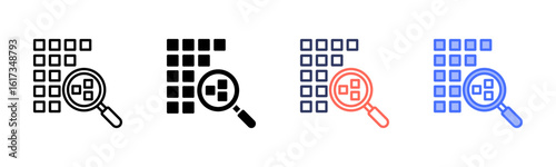 Sampling icon set multiple style collection