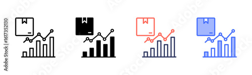 Product Sales icon set multiple style collection