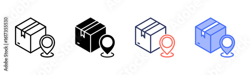 Product Placement icon set multiple style collection