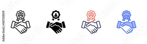 Customer Loyalty icon set multiple style collection