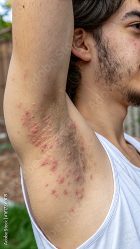 Skin Rash on Armpit Close-Up