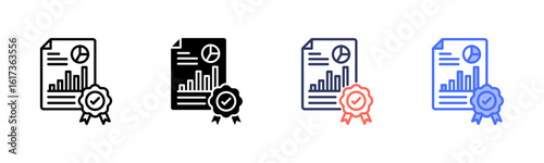 Data Quality icon set multiple style collection