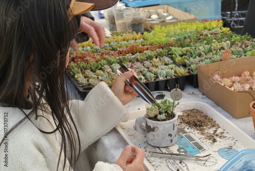A girl participating in a handmade workshop