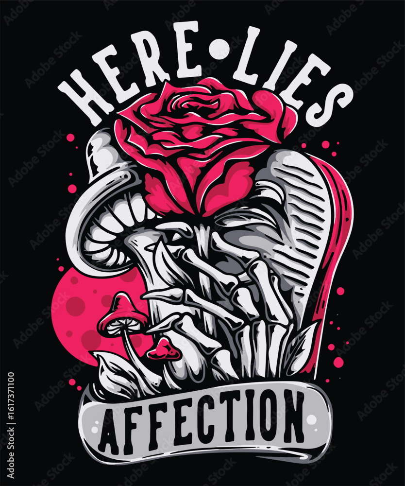 Obraz premium Skeleton With Rose