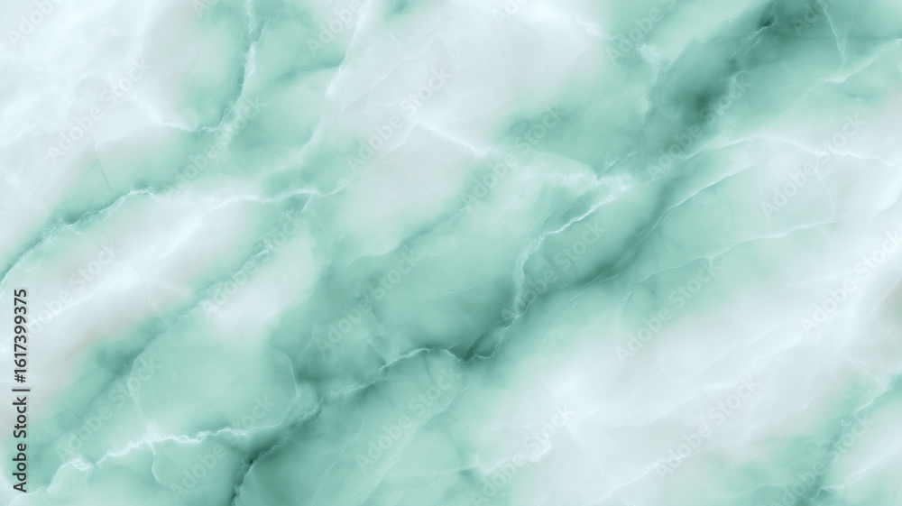 Fototapeta premium Soft mint green luxury marble background with smooth texture, elegant pattern, and subtle white veins for modern design