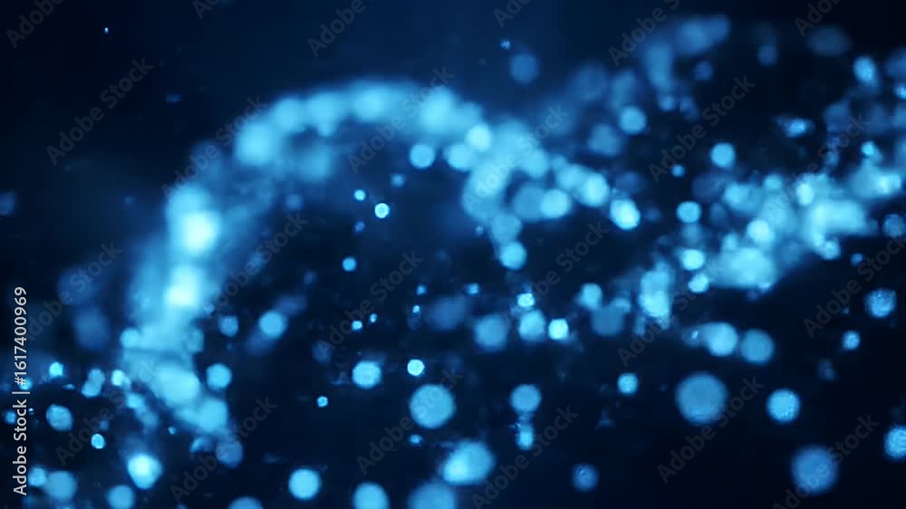 Abstract blue bokeh background design element