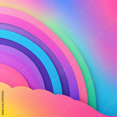 Colorful Rainbow groundwork Copy Spcae Design. Vivid abstruse wallpaper bubblegum pink abstract background. Gradient motley lgtbq lgbtq pride colored neon illustration crossfade