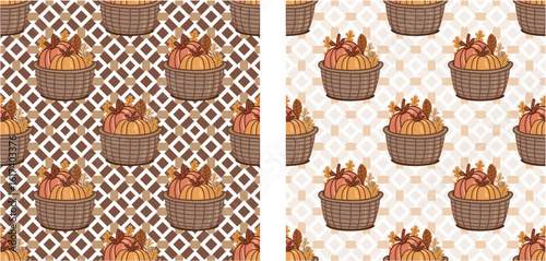 seamless pumpkin, autumn, halloween, thanksgiving, food, vegetable, seamless pattern, orange, leaf, fall, harvest, illustration, holiday, season, pumpkins, fruit, nature, october, plant, leaves