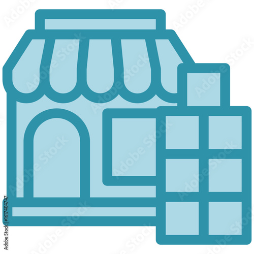 Bulk Order blue color, mini illustration icon. use for modern concept, print, UI, UX kit, web and app development. Vector related to commerce, retail, marketing and shopping.