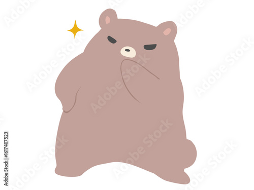 くま ドヤ顔 主線なし