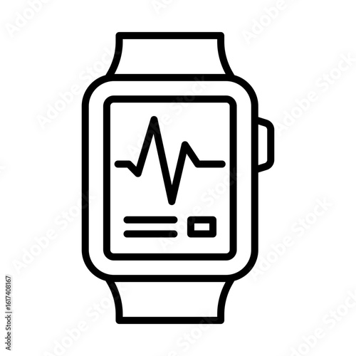 Fitness tracker smartwatch icon symbolizing health monitoring and remote care
