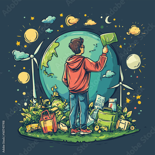 Sustainable future advocacy concept
