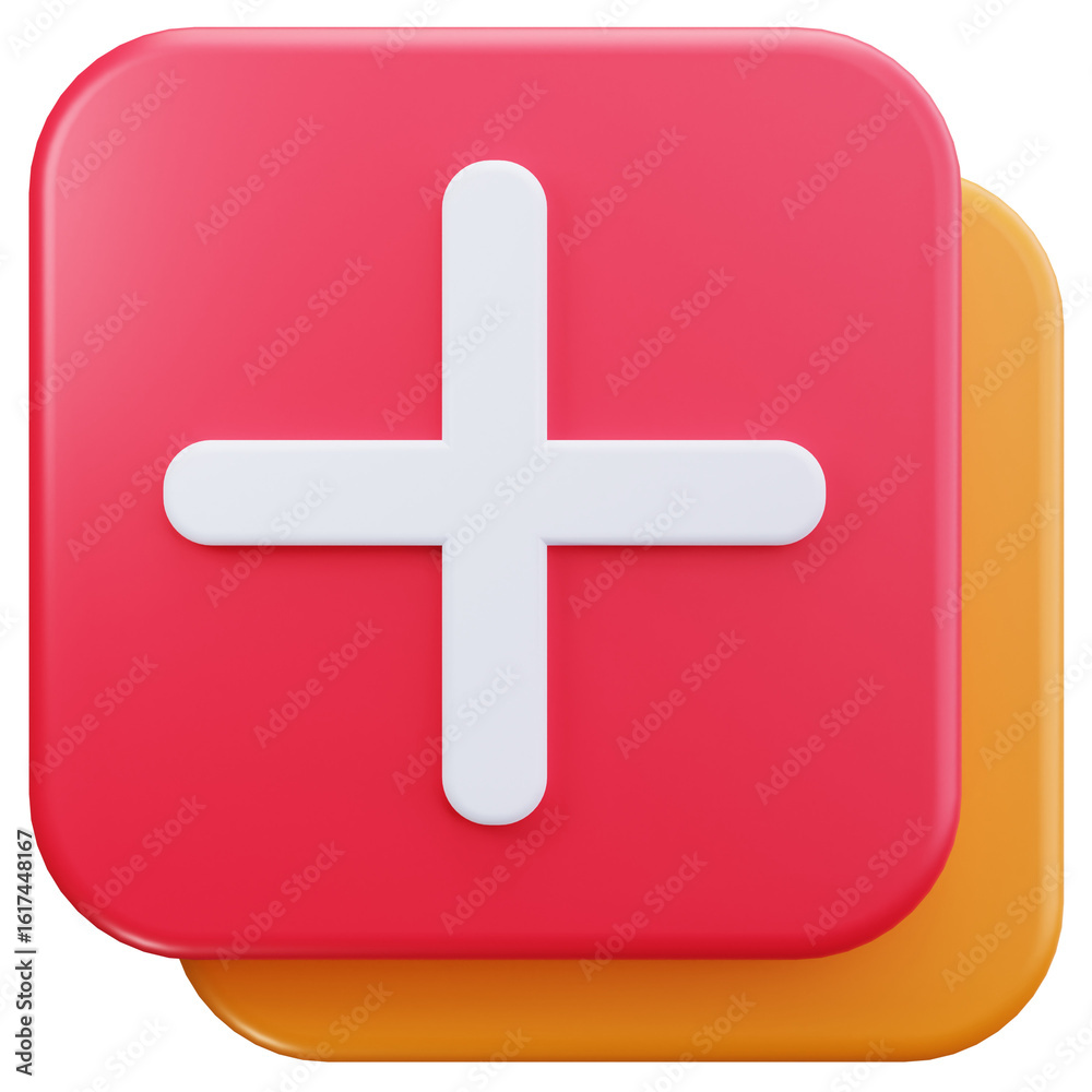 Obraz premium Add New Plus Square