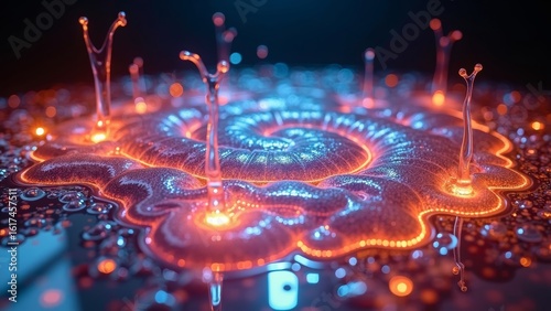 Colorful Water Pattern Art Scene