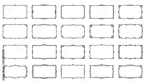 Collection of decorative rectangular frames