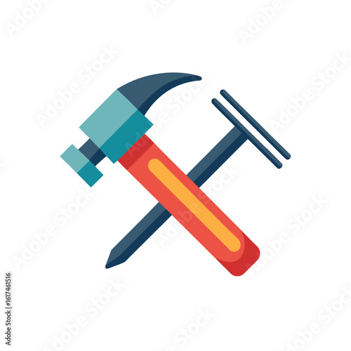 Hammer and nail icon