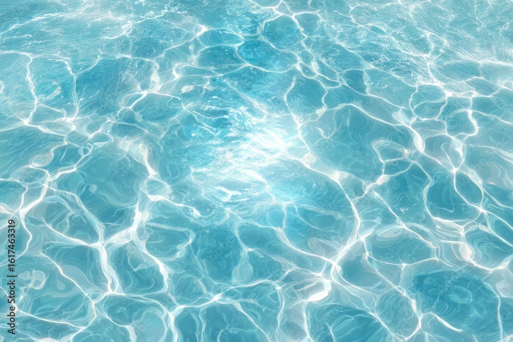 Obraz premium Rippled turquoise water surface