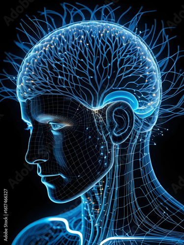 Glowing neural connectome with bioelectricity and cognitive waves