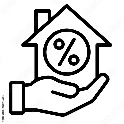 Mortgage  Icon Element For Design