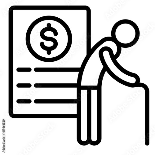 Retirement Plan  Icon Element For Design