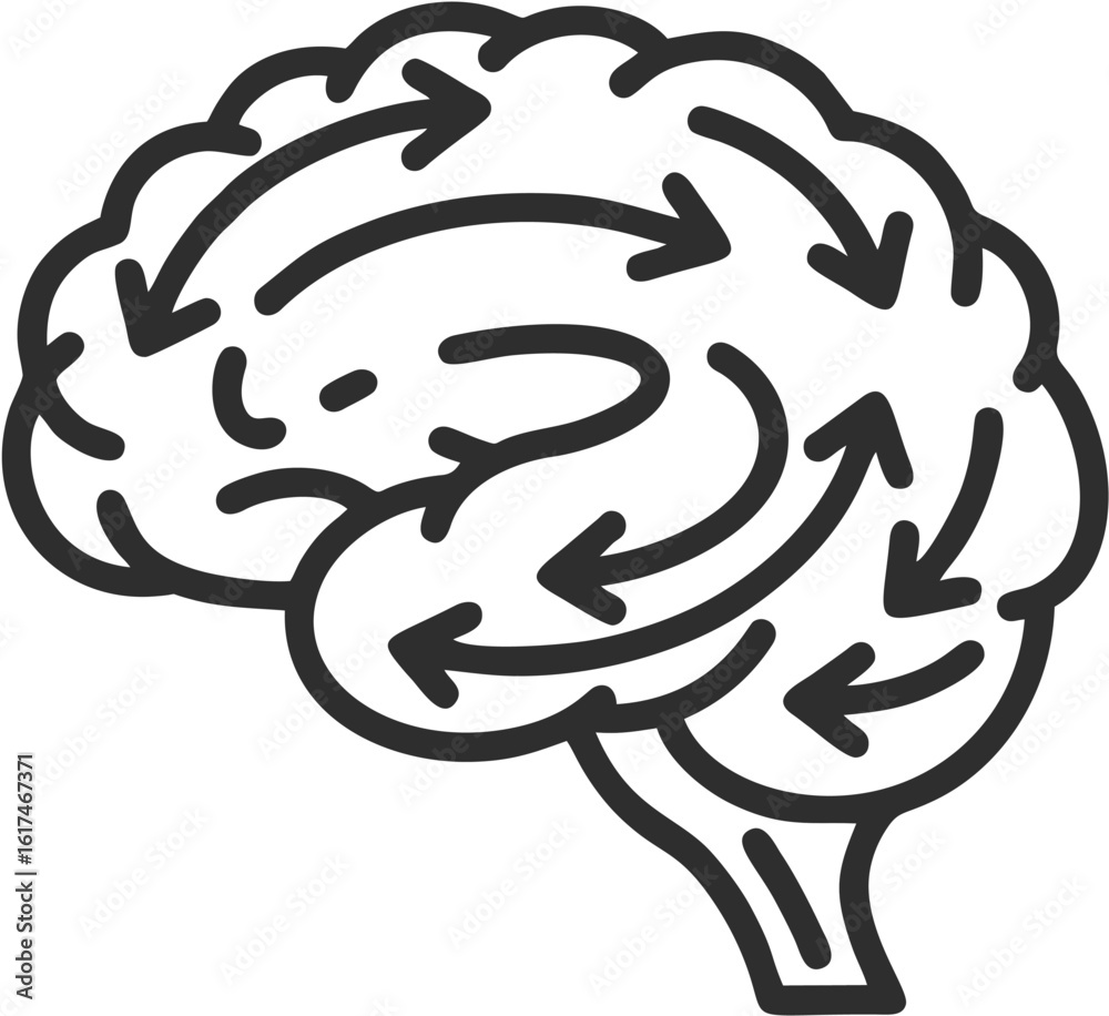Fototapeta premium Creative idea light bulb concept icon inside a human head silhouette, symbolizing innovation, knowledge, and brainstorming.