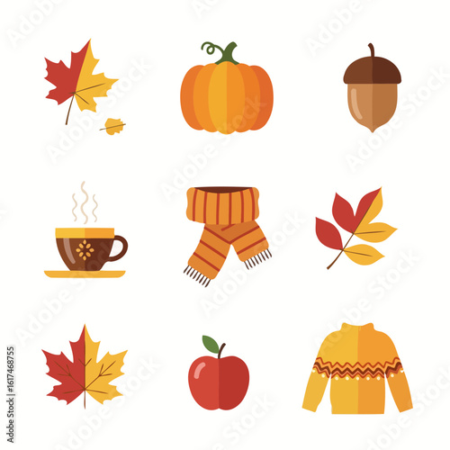 Autumnal Flat Lay: Cozy Season's Icons