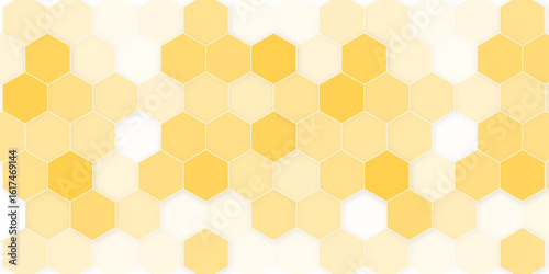Honeycomb pattern with hexagon mesh. Texture bee comb grid. Honeycomb texture. Honey wallpaper. Hex structure. Mosaic wall. 