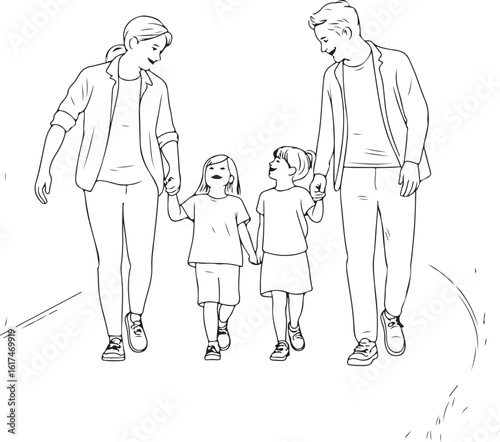 father mother and daughter all family vector