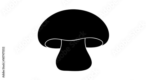 A Simple Silhouetted Mushroom.